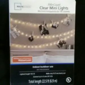 Mainstays 100 clear mini lights, 22.5 ft